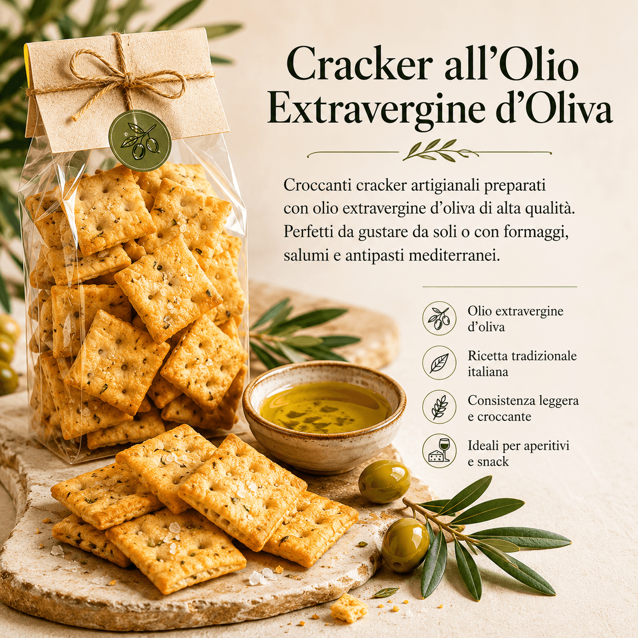 Cracker all'Olio Extravergine d'Oliva